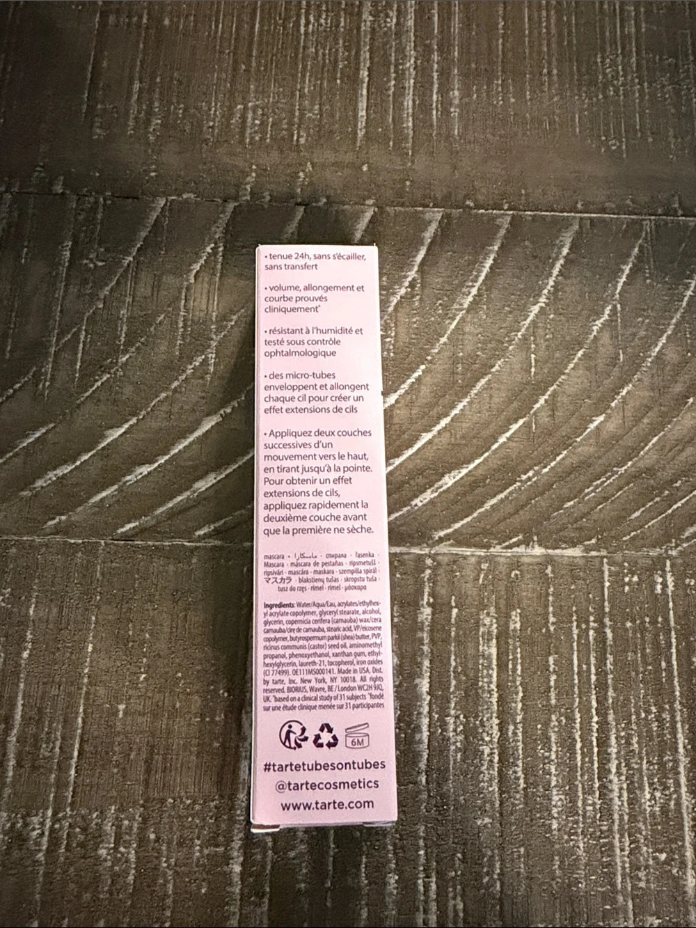 tarte tartelette Tubing Mascara - Light Purple Packaging